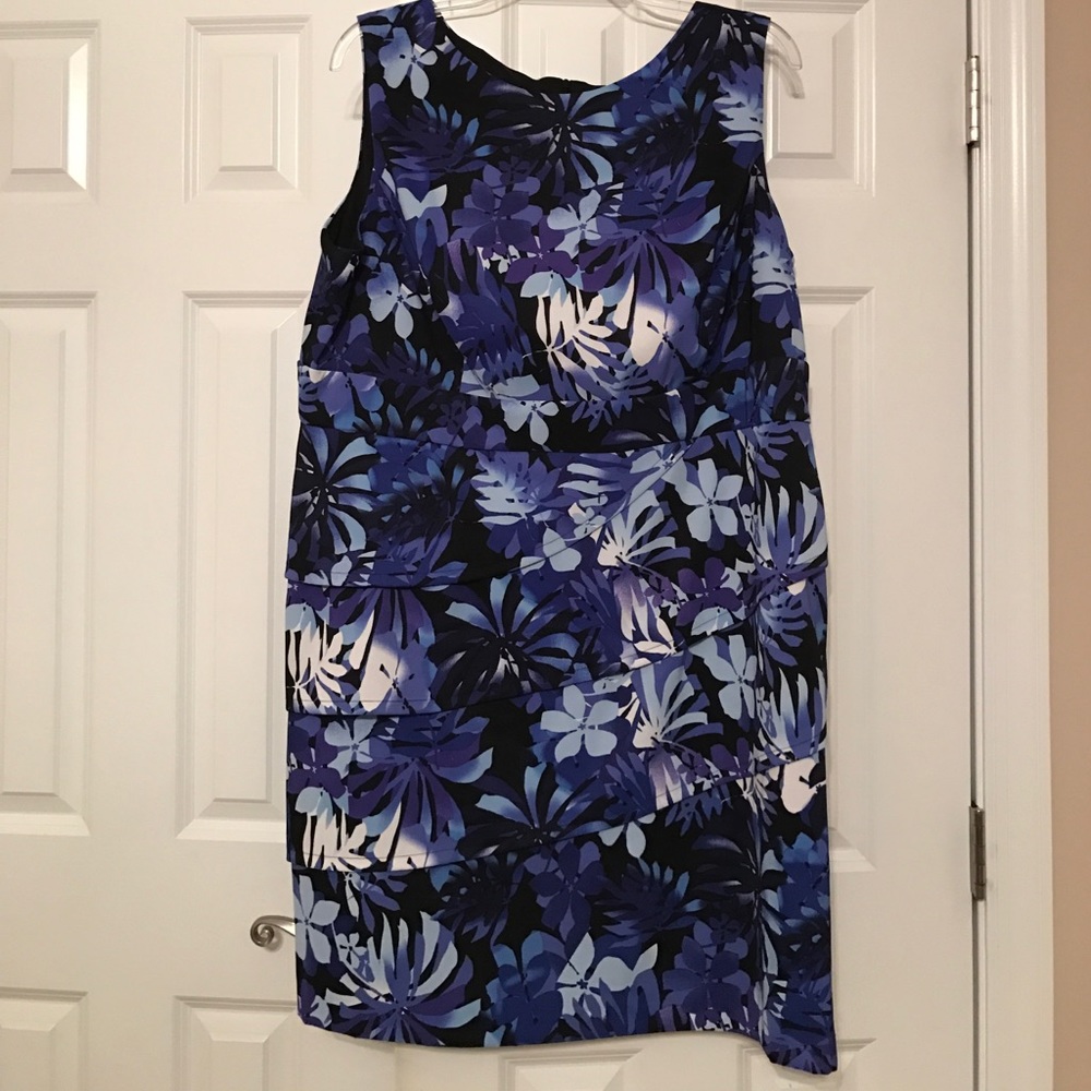 Dress Barn sleeveless print dress woman's size 20